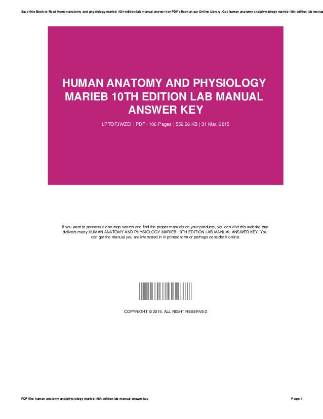 Human anatomy and physiology lab manual pdf download